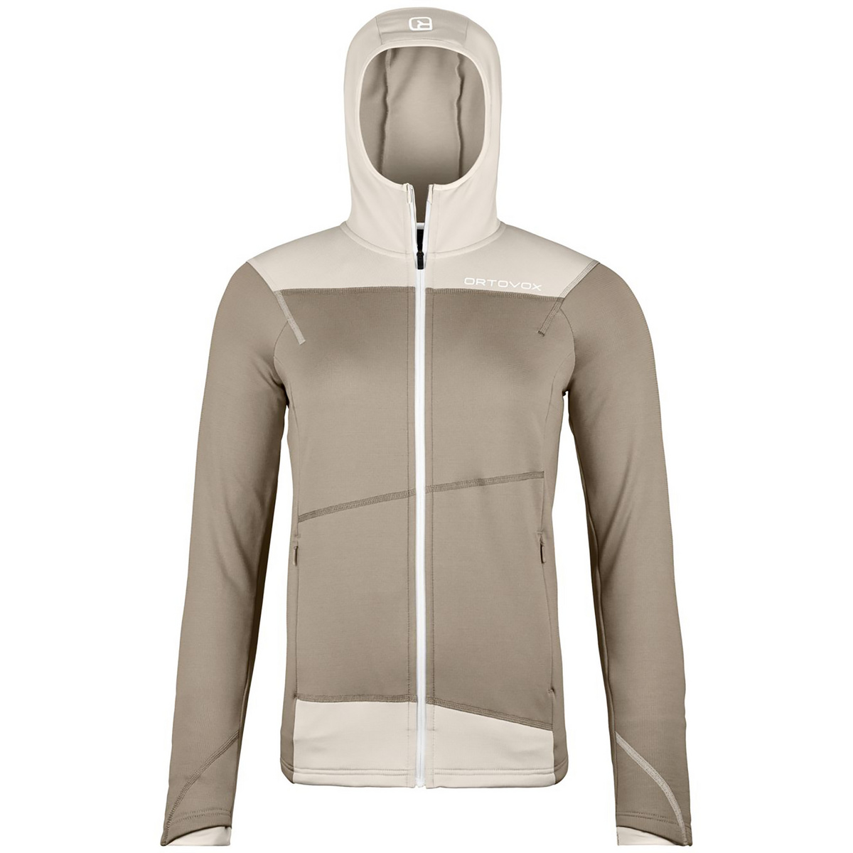 Ortovox Damen Fleece Light Hoodie Jacke (Größe M, beige)