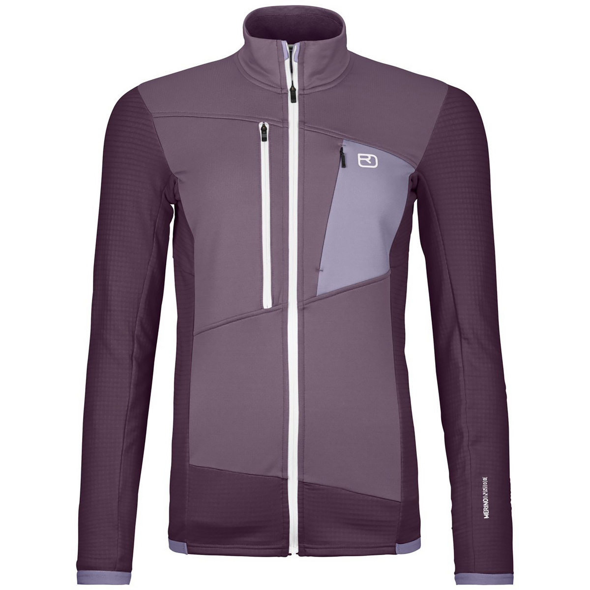 Ortovox Damen Fleece Grid Jacke (Größe XL, lila)