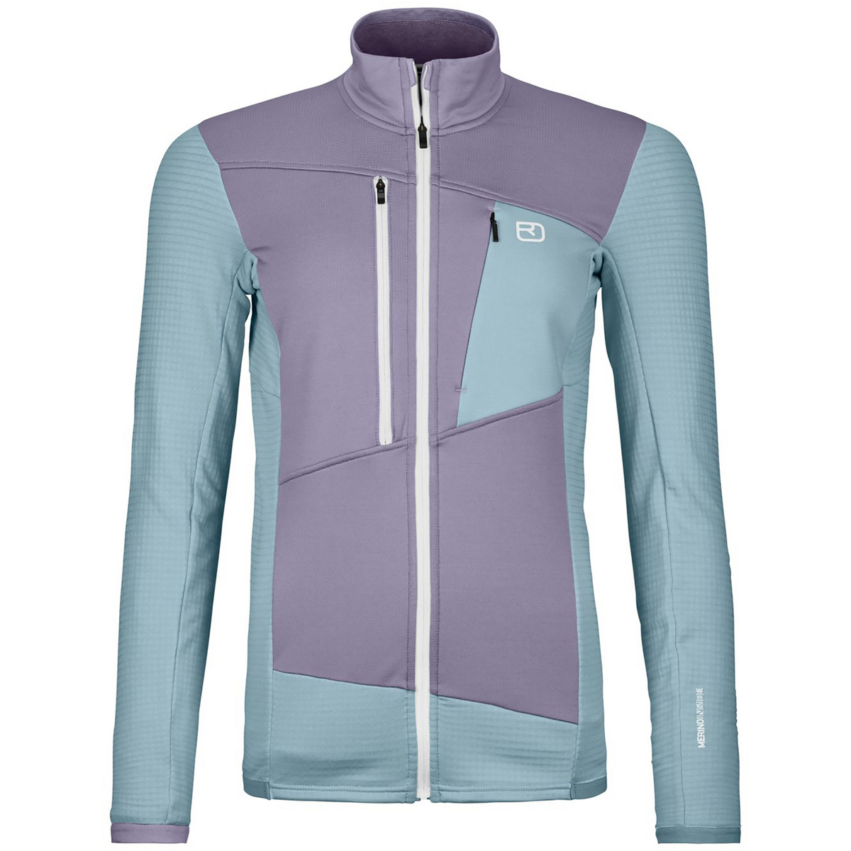 Ortovox Damen Fleece Grid Jacke (Größe L, tuerkis)
