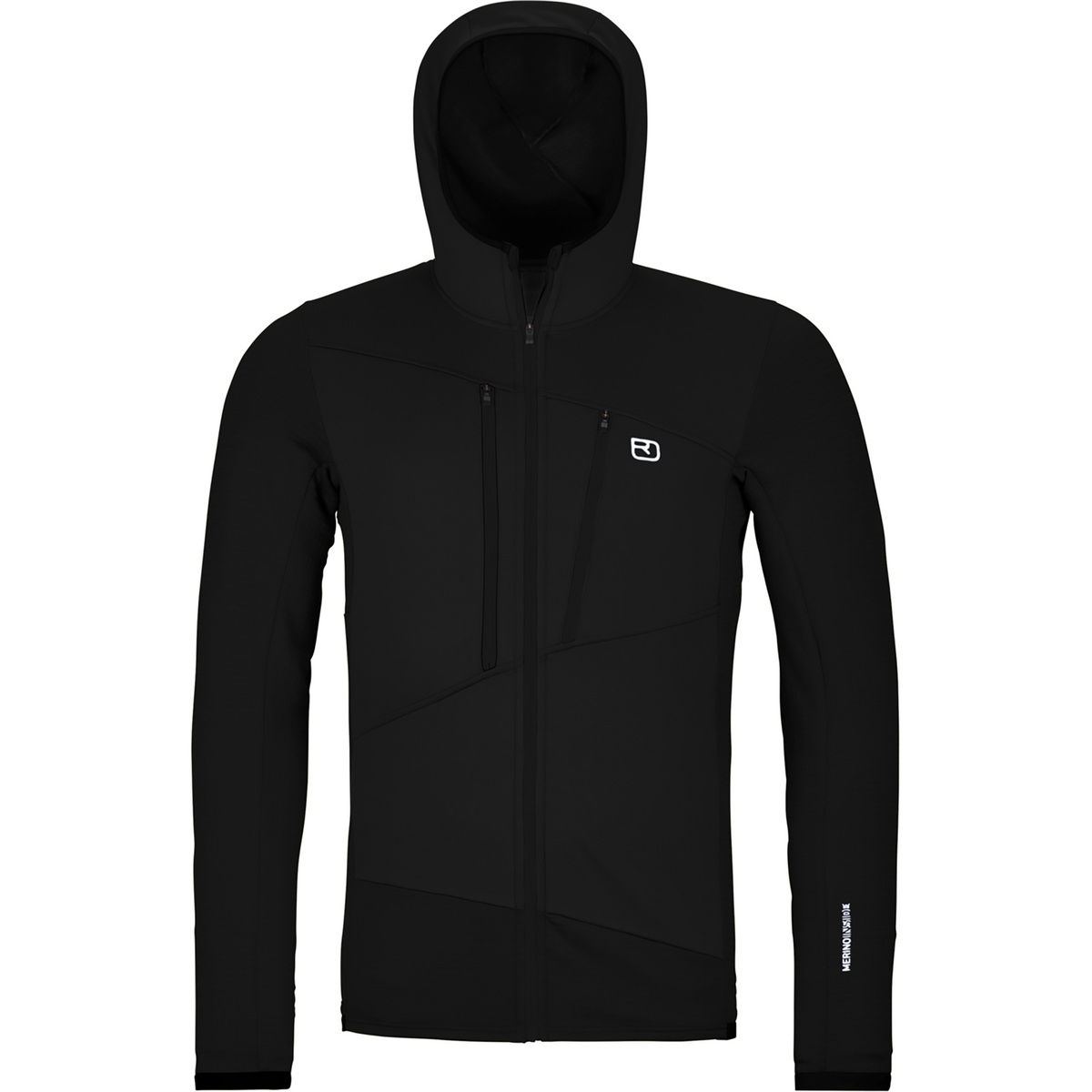 Ortovox Herren Fleece Grid Hoodie Jacke (Größe XXL, schwarz)