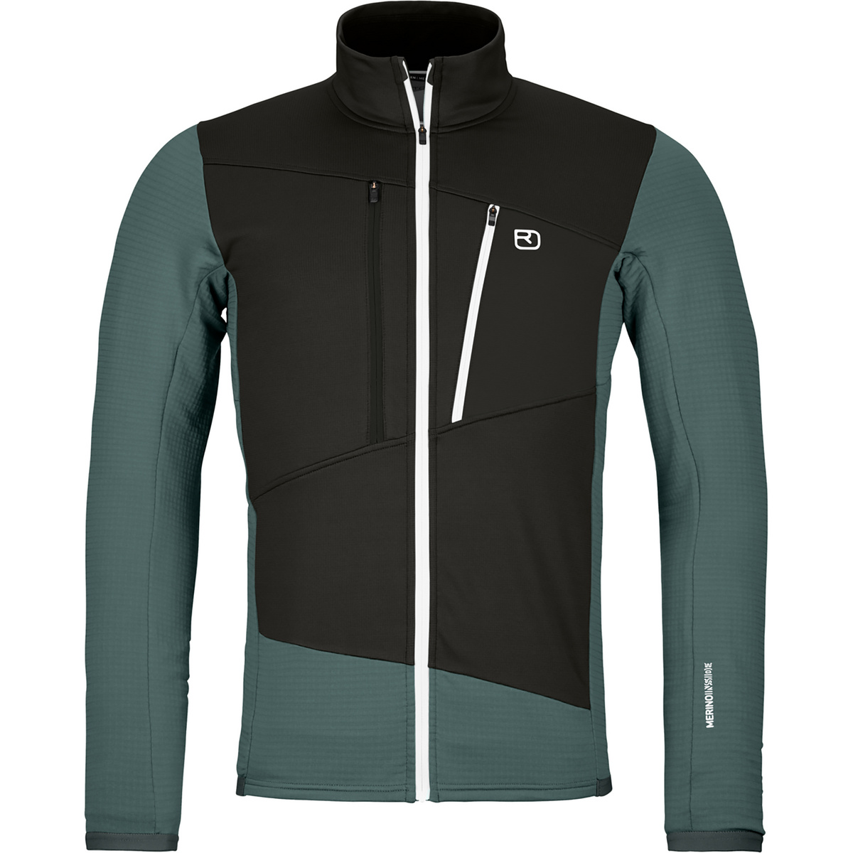 Ortovox Herren Fleece Grid Jacke (Größe L, grau)