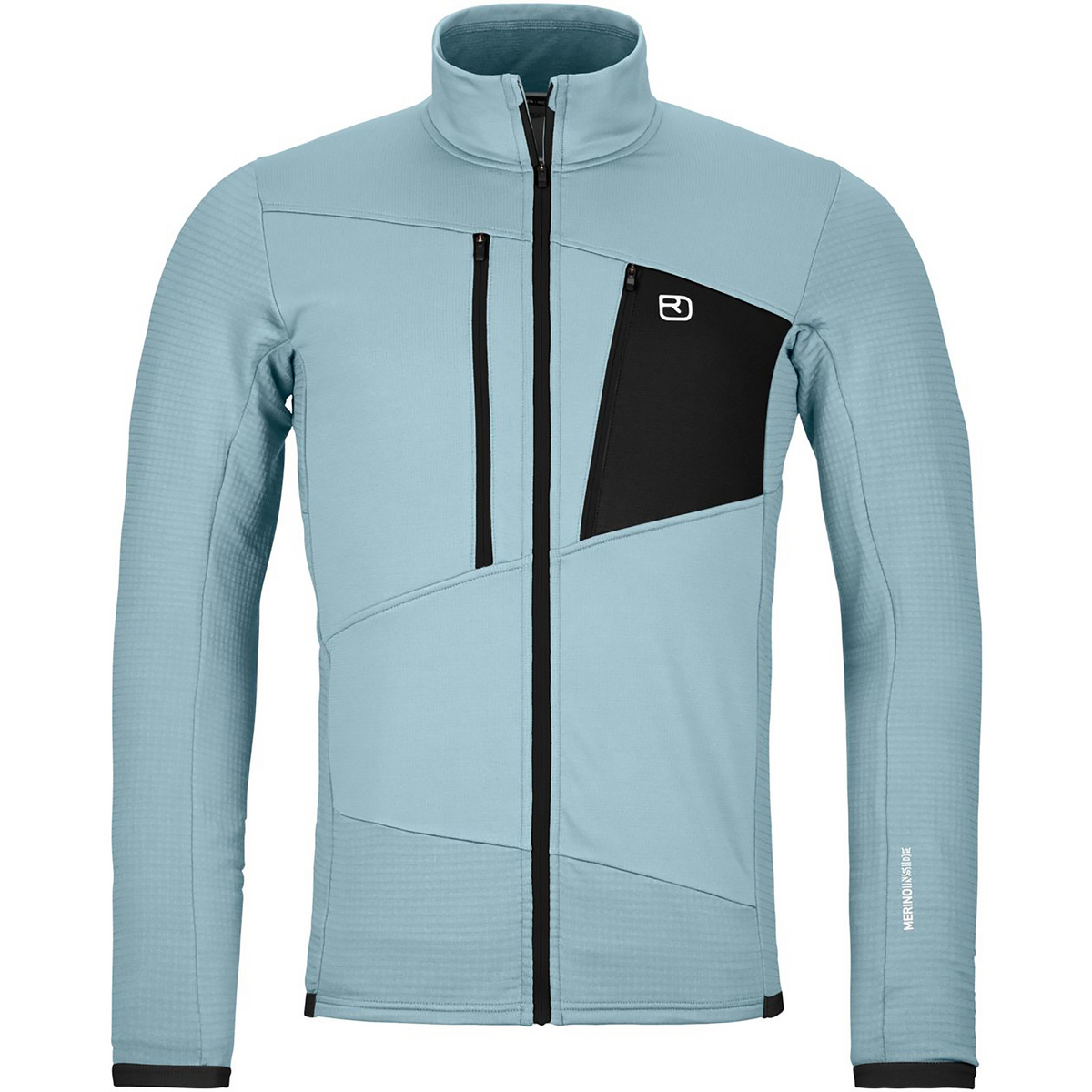 Ortovox Herren Fleece Grid Jacke (Größe S, blau)