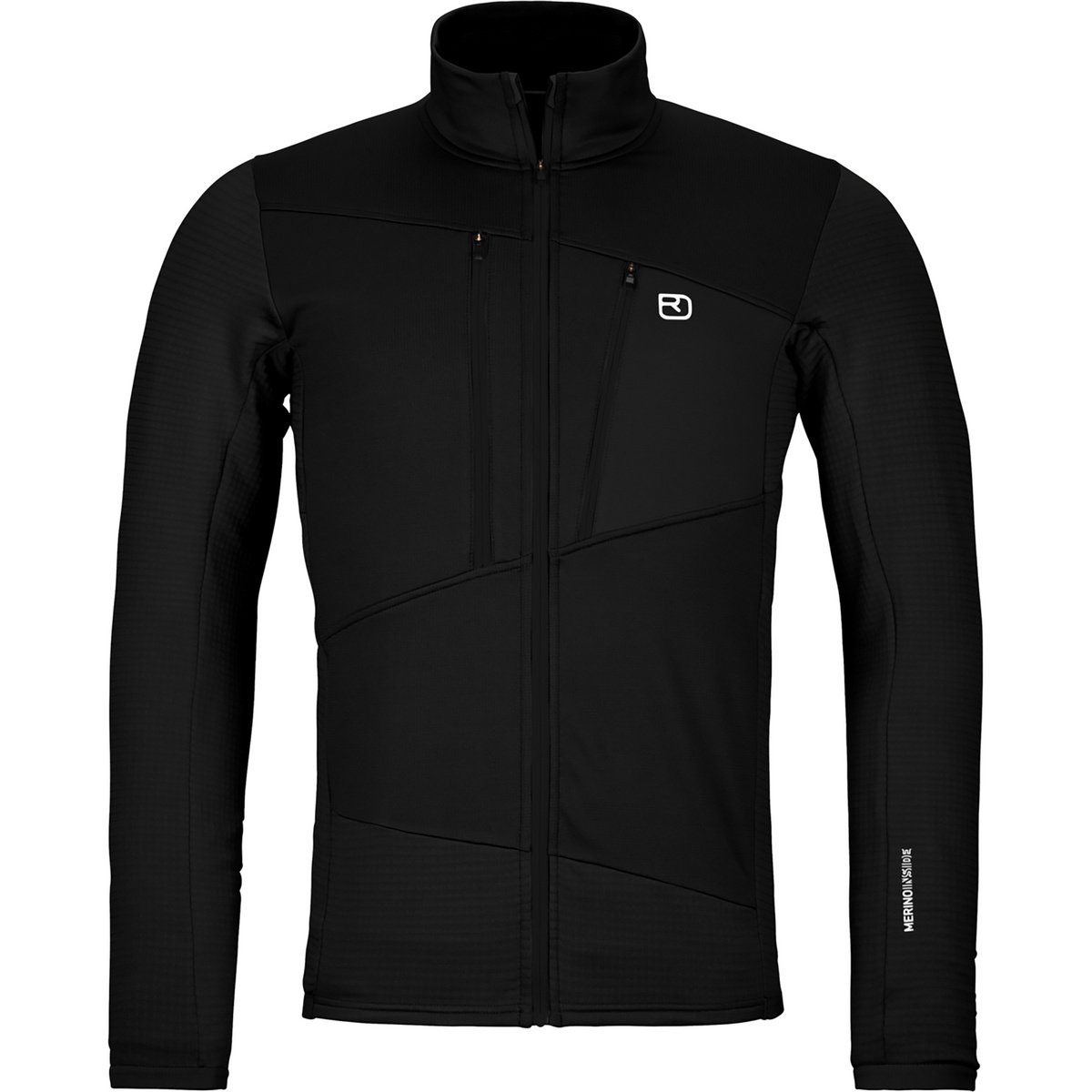 Ortovox Herren Fleece Grid Jacke (Größe M, schwarz)