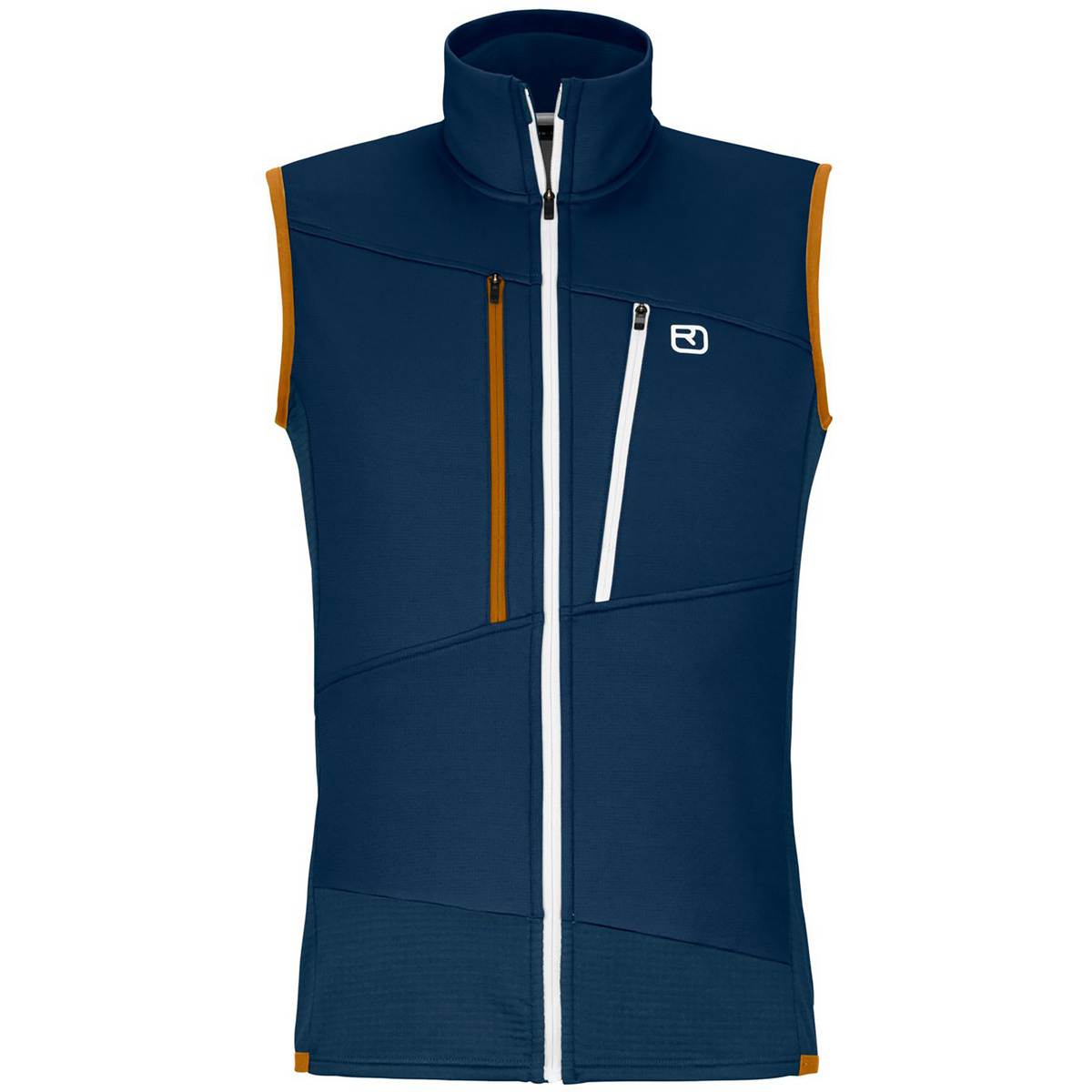 Ortovox Uomo Gilet Fleece Grid (Taglia XL, Blu)