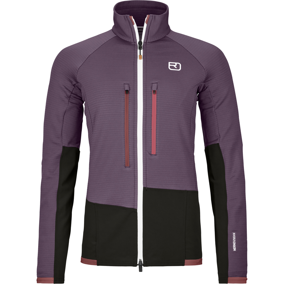 Ortovox Damen Fleece Rib Jacke (Größe L, lila)