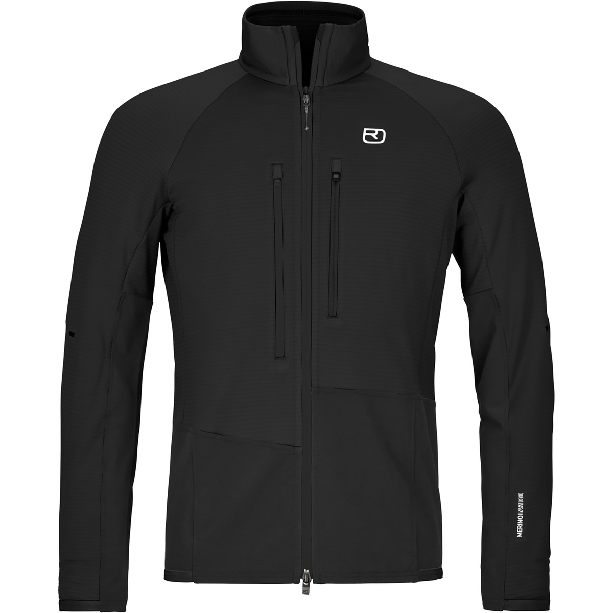 Ortovox Herren Fleece Rib Jacke (Größe L, schwarz)