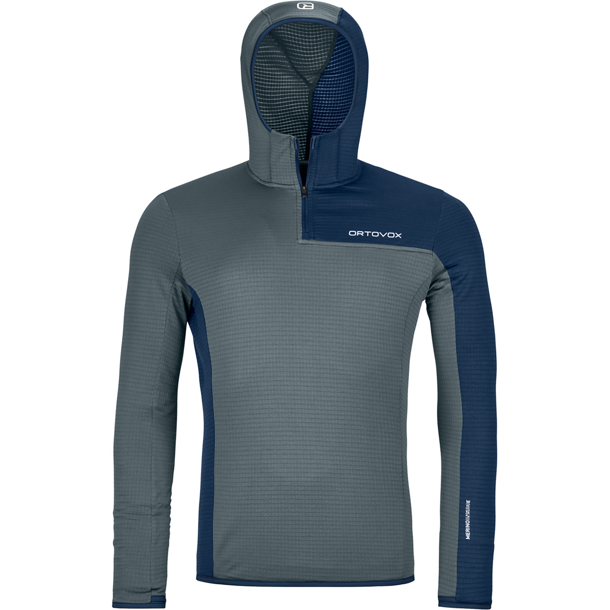 Ortovox Herren Fleece Light Grid ZN Hoodie (Größe M, grau)