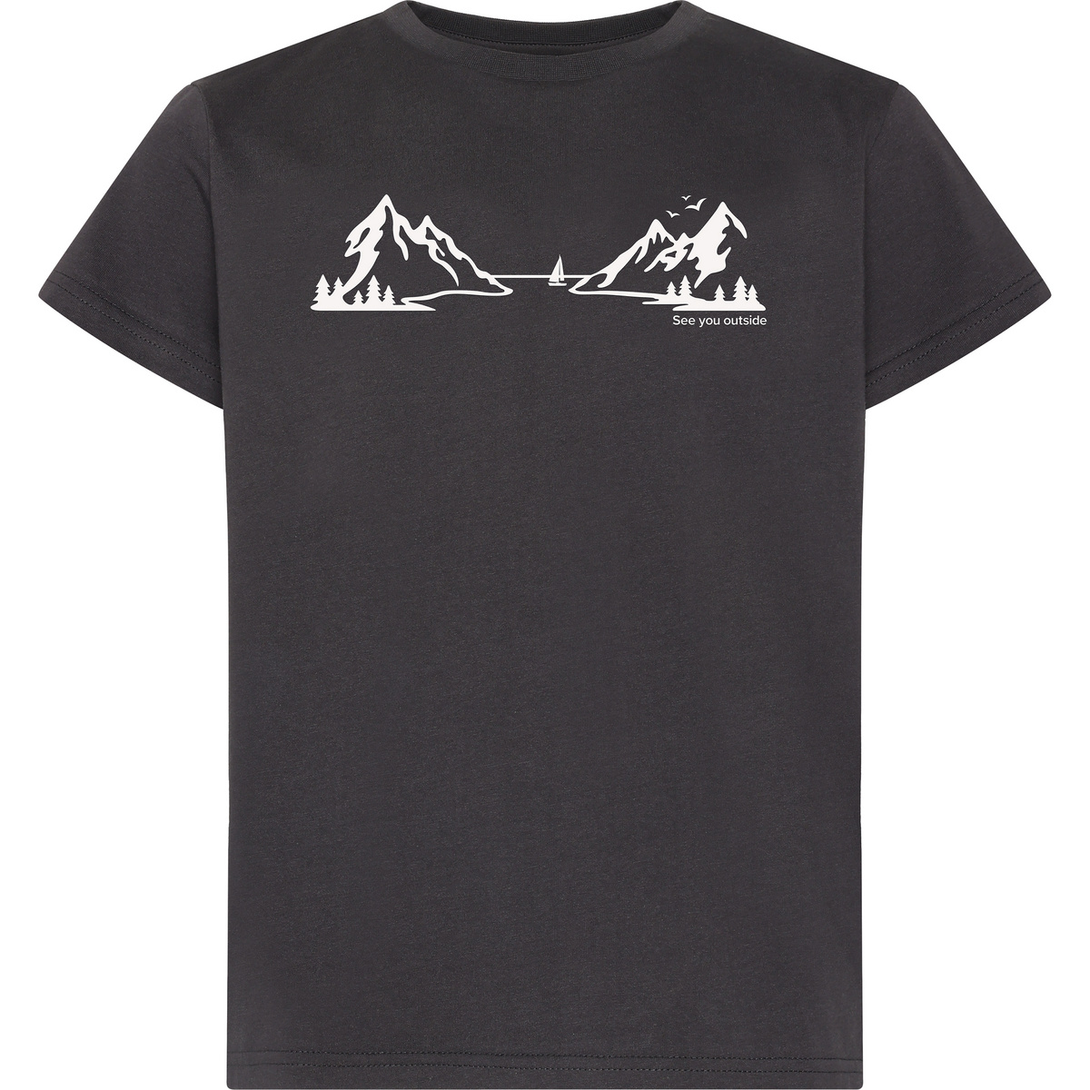 Didriksons Bambino Maglia a manica corta Mynta Exp 2 (Taglia 130, Grigio)