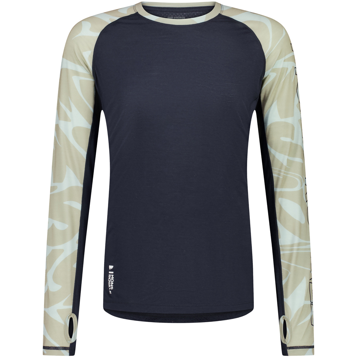 Mons Royale Homme T-shirt long Temple Merino Air-Con (taille XL, Bleu)