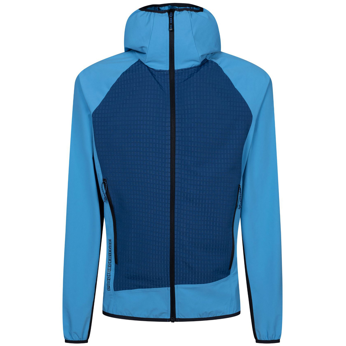 Rock Experience Uomo Giacca softshell Razor Blade Hoodie (Taglia XL, Blu)