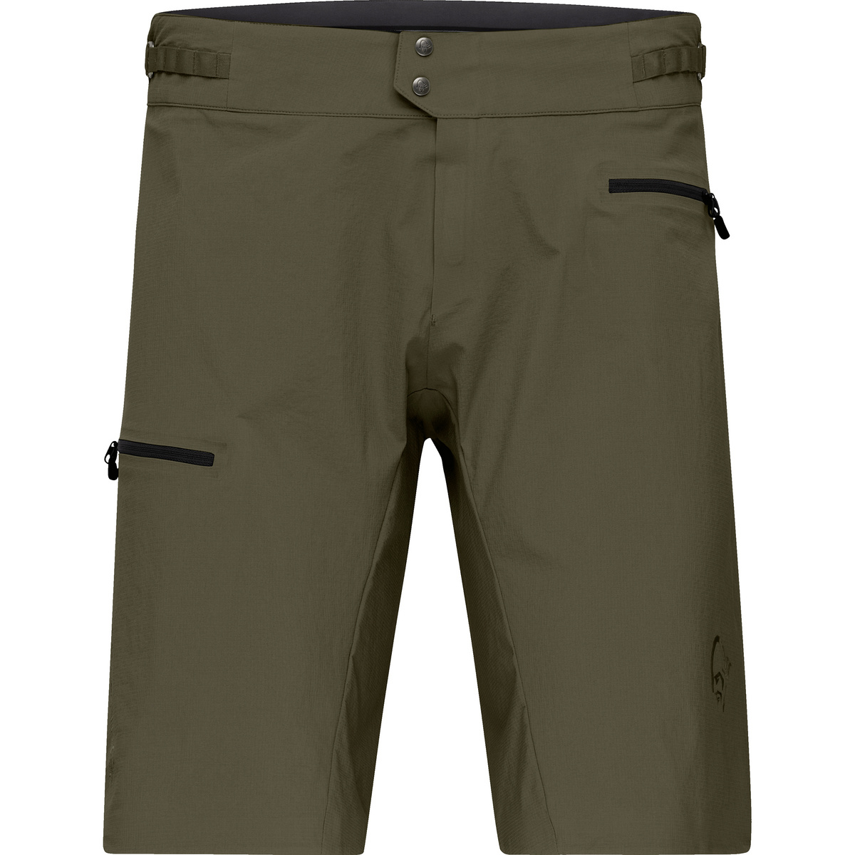 Norrona Uomo Pantaloncini light Fjørå Flex1 (Taglia M, Verde oliva)