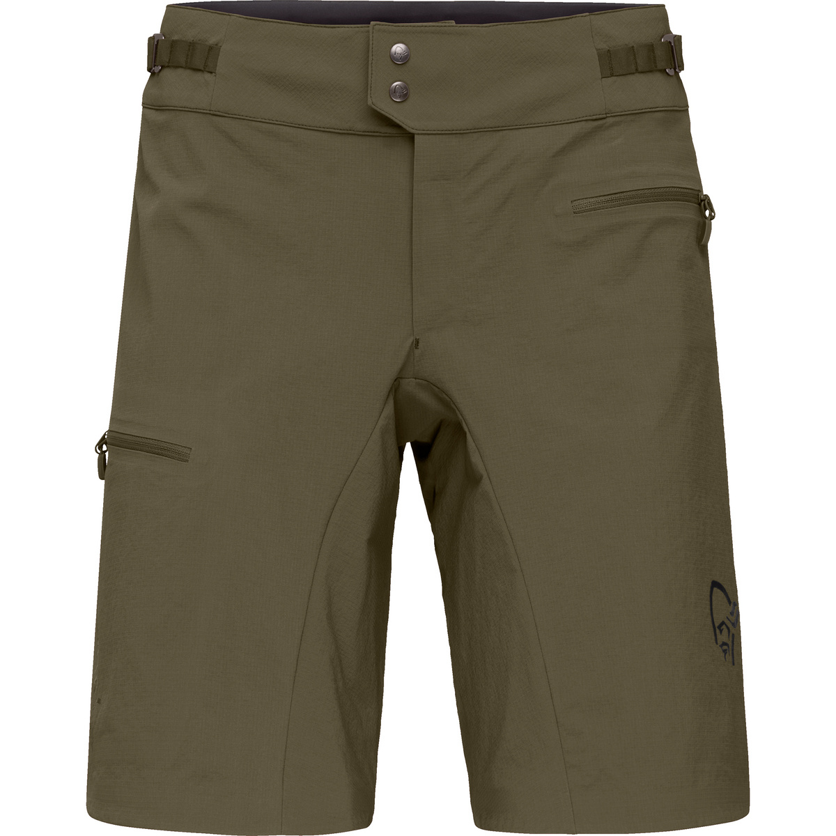 Norrona Donna Pantaloncini Fjørå Flex1 Light (Taglia XS, Verde oliva)