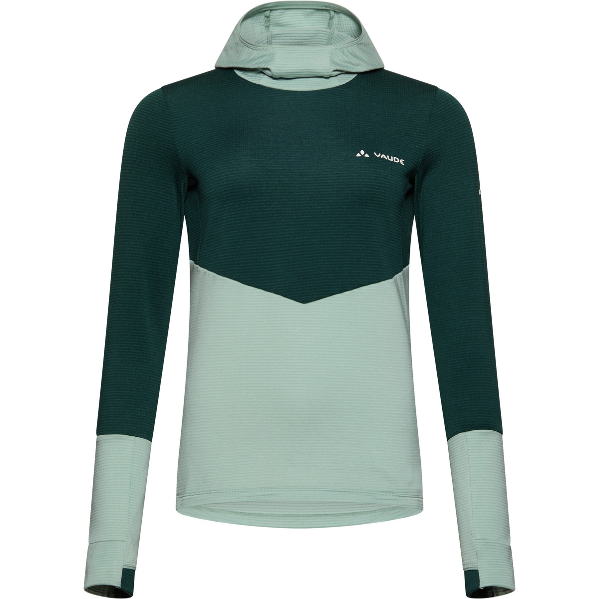 Vaude Donna Felpa con cappuccio Monviso (Taglia S, Verde)