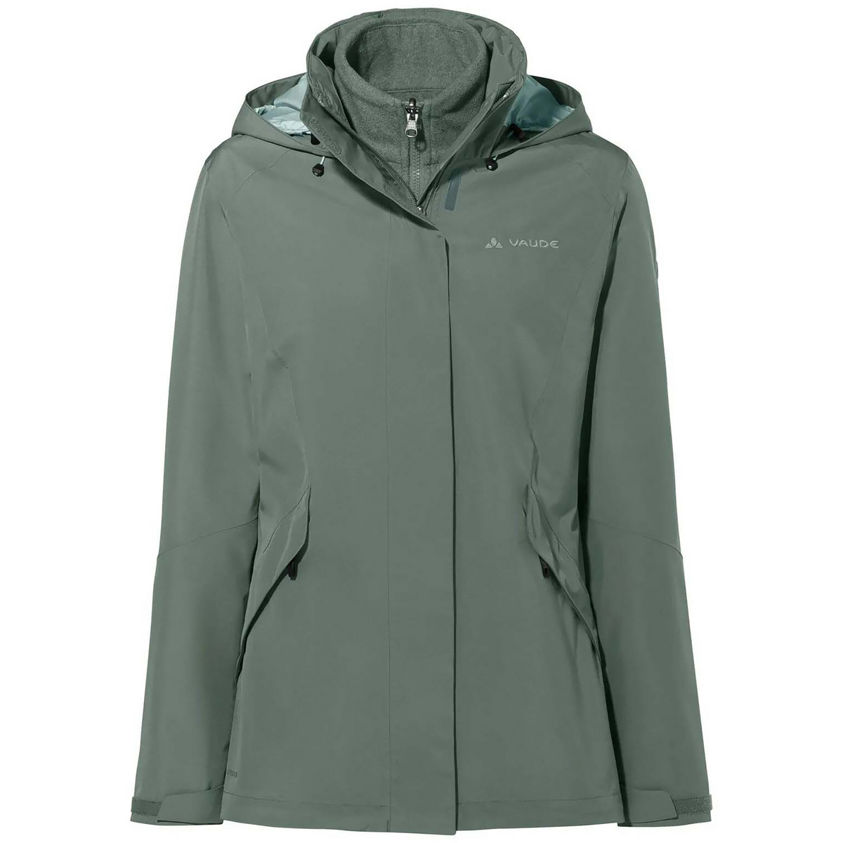 Vaude Damen Rosemoor 3in1 II Jacke (Größe XXS, gruen)