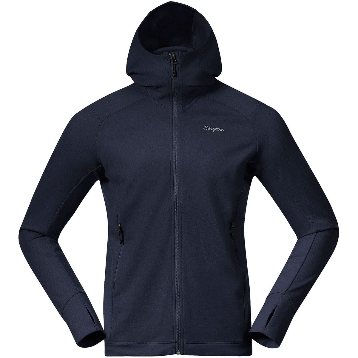 Bergans Herren Rabot Merino Tech Hoodie Jacke (Größe M, blau)