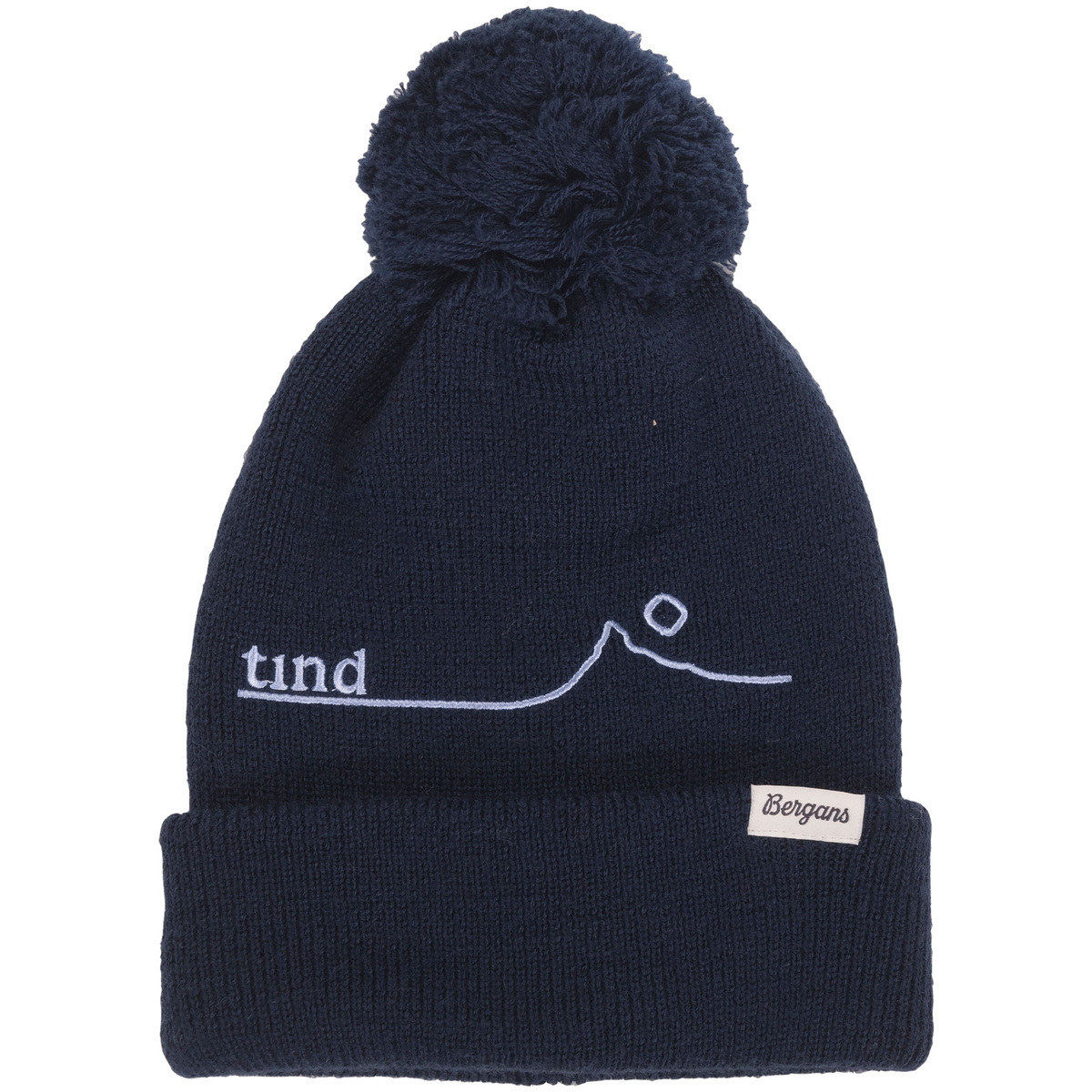 Bergans Tind PowPow Pom Wool Mütze (Größe ONE SIZE, blau)