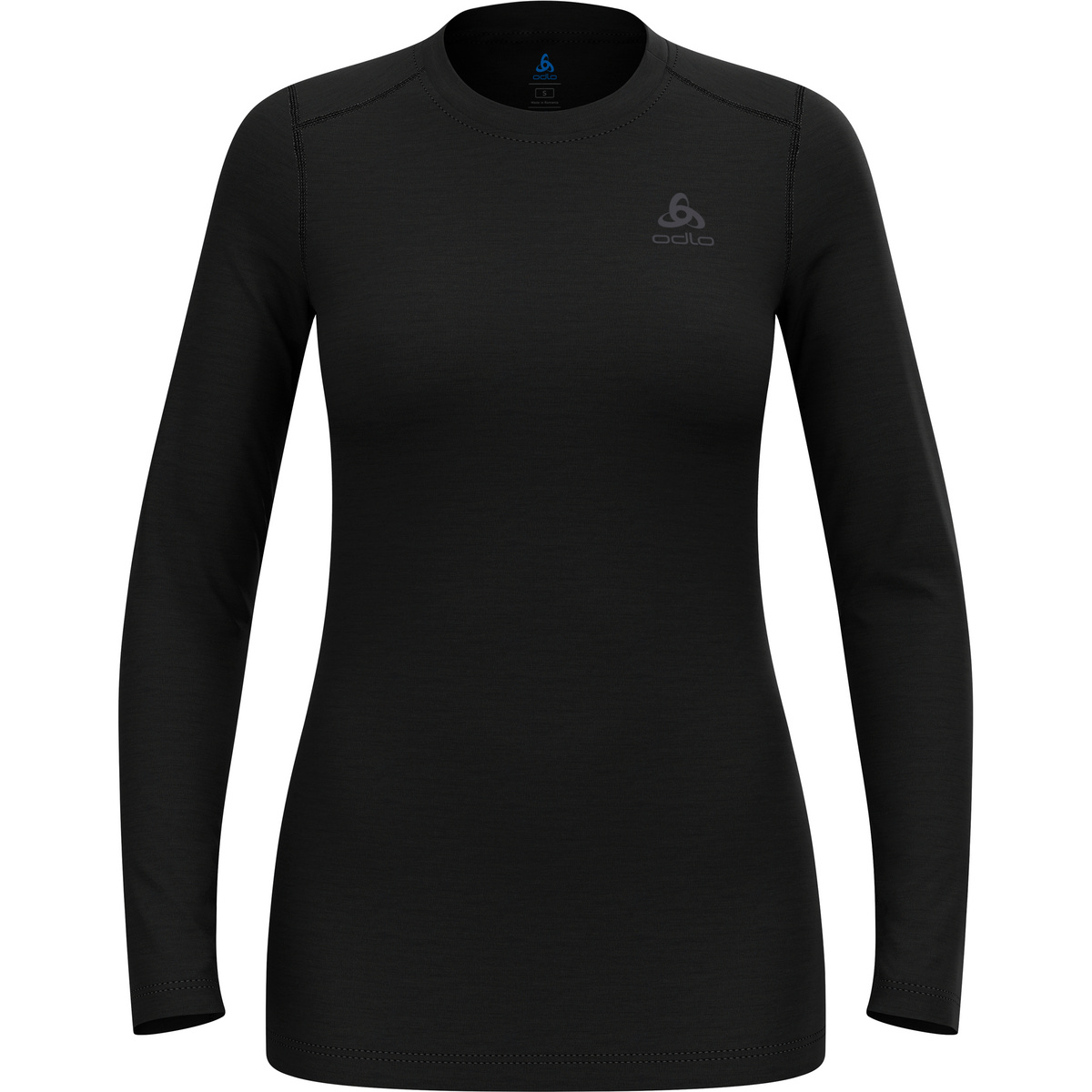 Odlo Donna Maglia a manica lunga Merino 160 BI Crew Neck (Taglia XS, Nero)