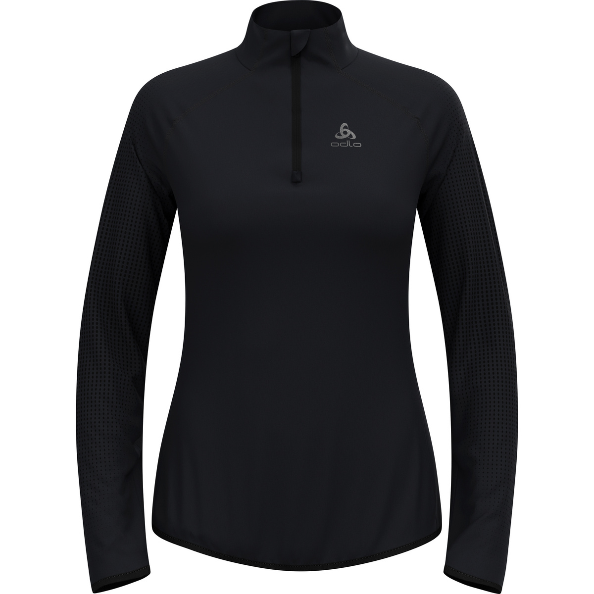 Odlo Donna Maglia a manica lunga Zeroweight Warm 1/2 Zip (Taglia XS, Nero)