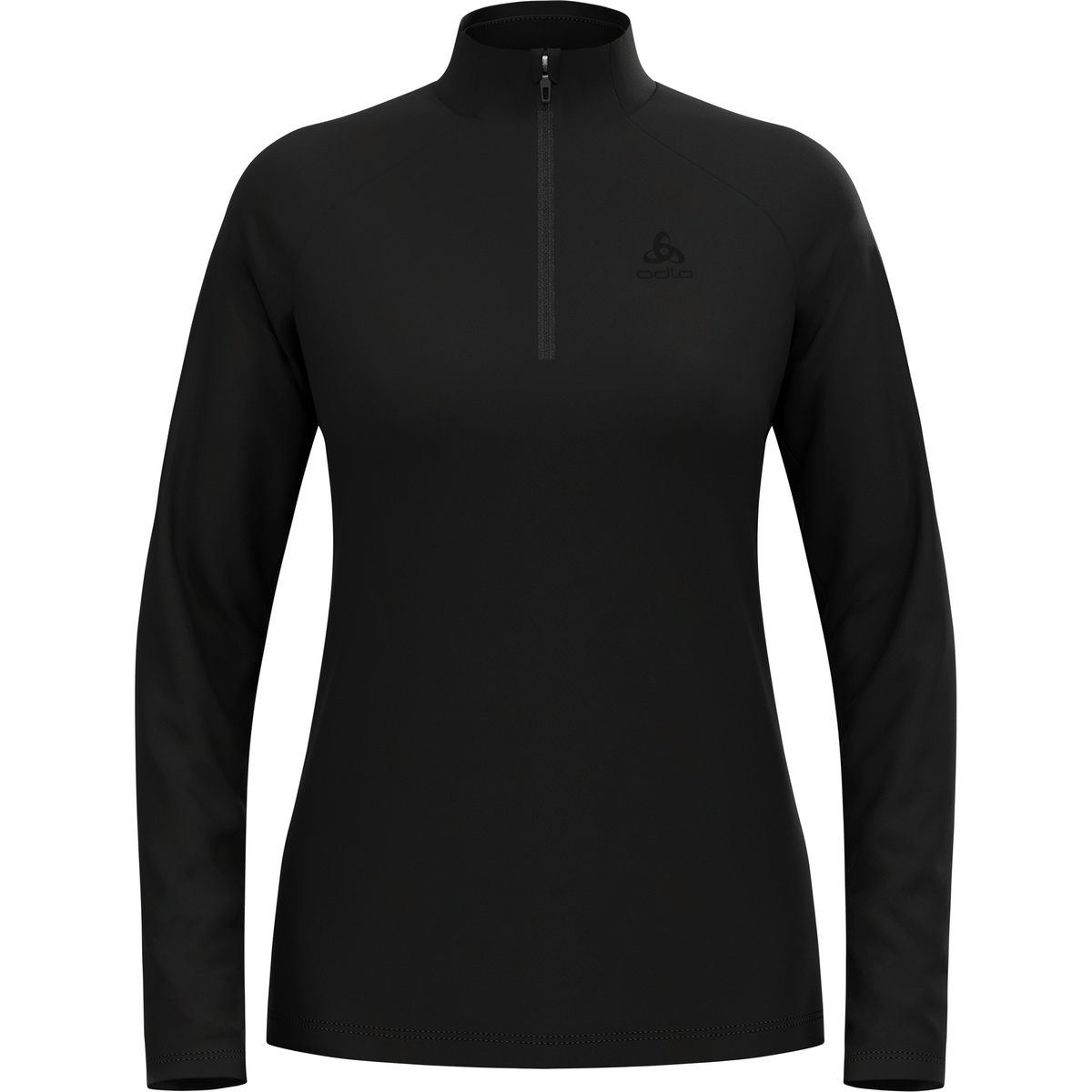 Odlo Damen Essential Light 1/2 Zip Longsleeve (Größe L, schwarz)