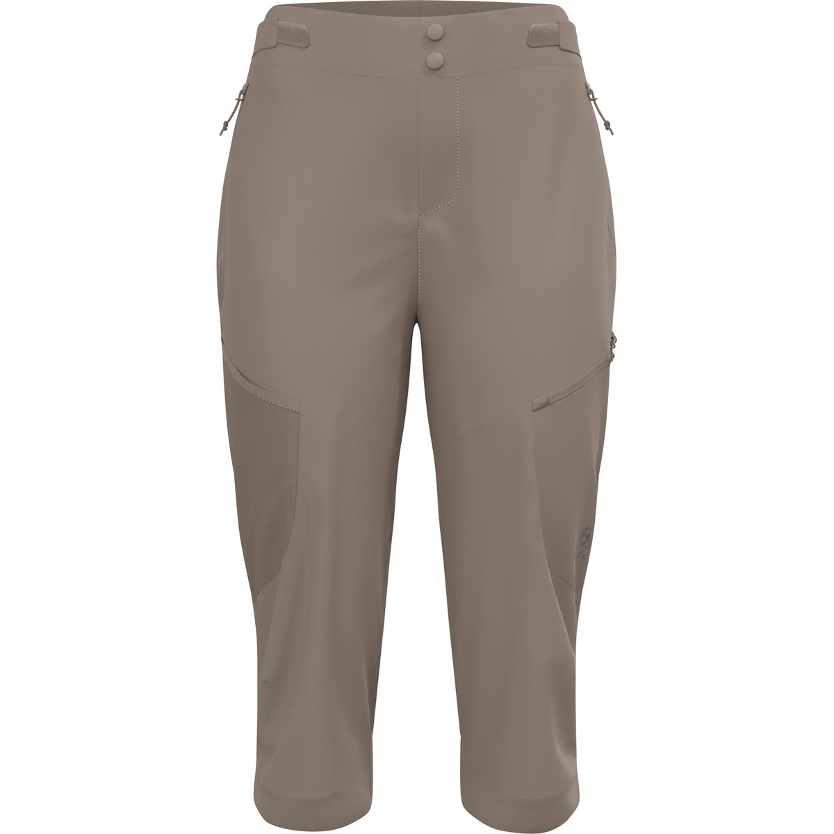 Odlo Damen Zeroweight Windproof KB 3/4 Hose (Größe M, grau)