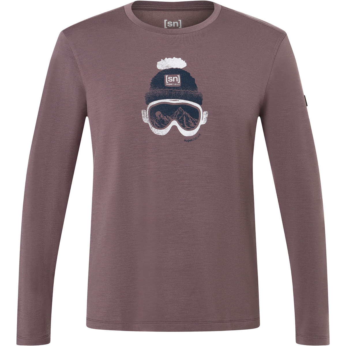 Super.Natural Herren Gogeanie Brush Longsleeve (Größe S, rot)