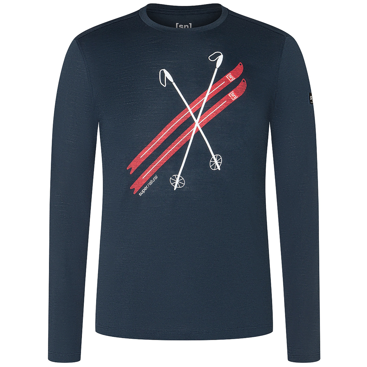 Super.Natural Uomo Maglia a manica lunga Kryssede Ski (Taglia XL, Blu)