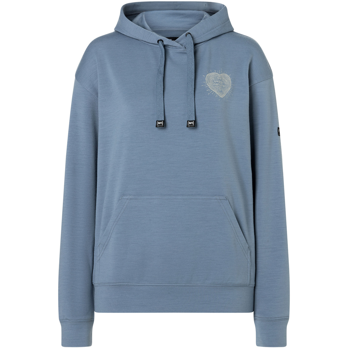 Super.Natural Donna Felpa con cappuccio Little Heartwood (Taglia XL, Grigio)