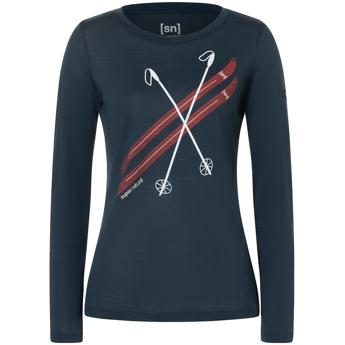 Image of Super.Natural Damen Kryssede Ski Longsleeve
