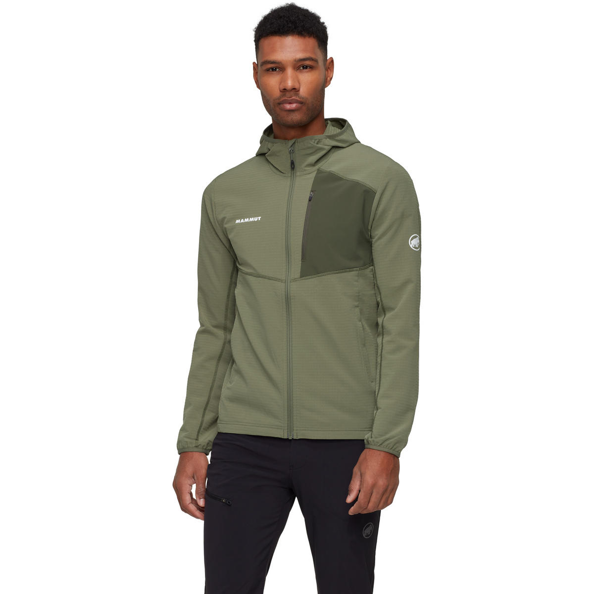 Mammut Herren Madris Light ML Hoodie Jacke (Größe S, oliv)