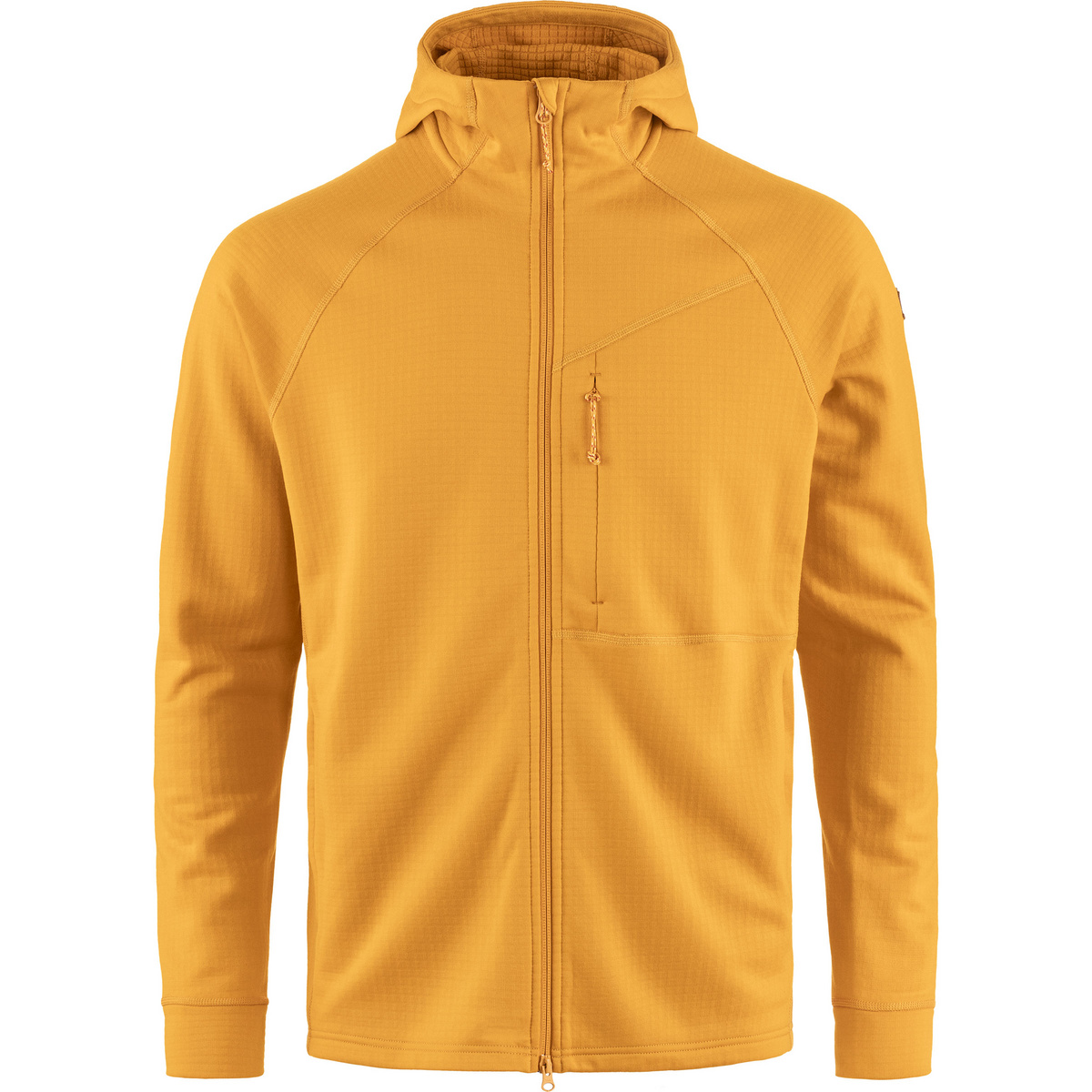 Fjällräven Herren Abisko Grid Fleece Hoodie Jacke (Größe XL, gelb)