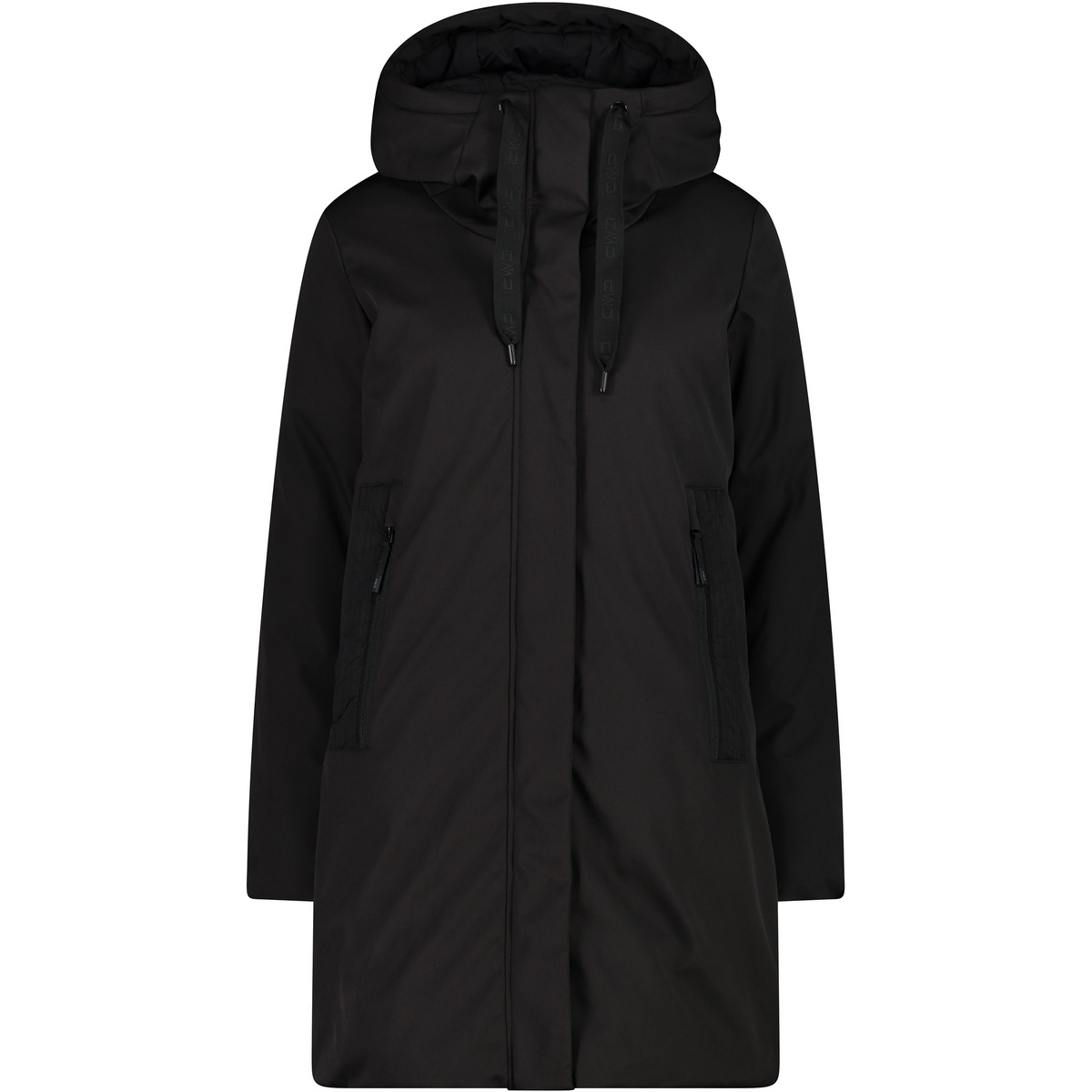 CMP Donna Cappotto Hoodie (Taglia XL, Nero)