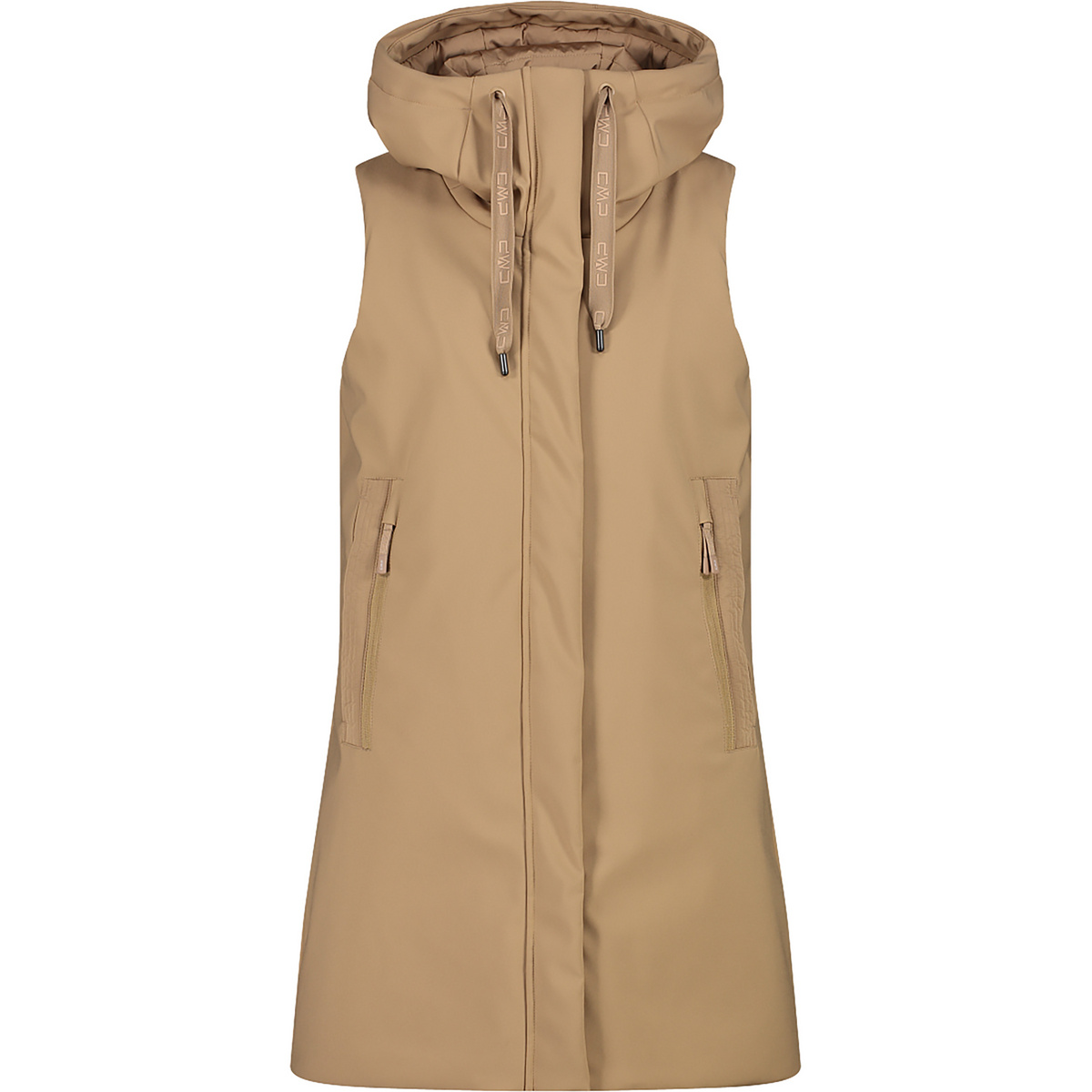 CMP Donna Gilet Hoodie (Taglia L, Marrone)