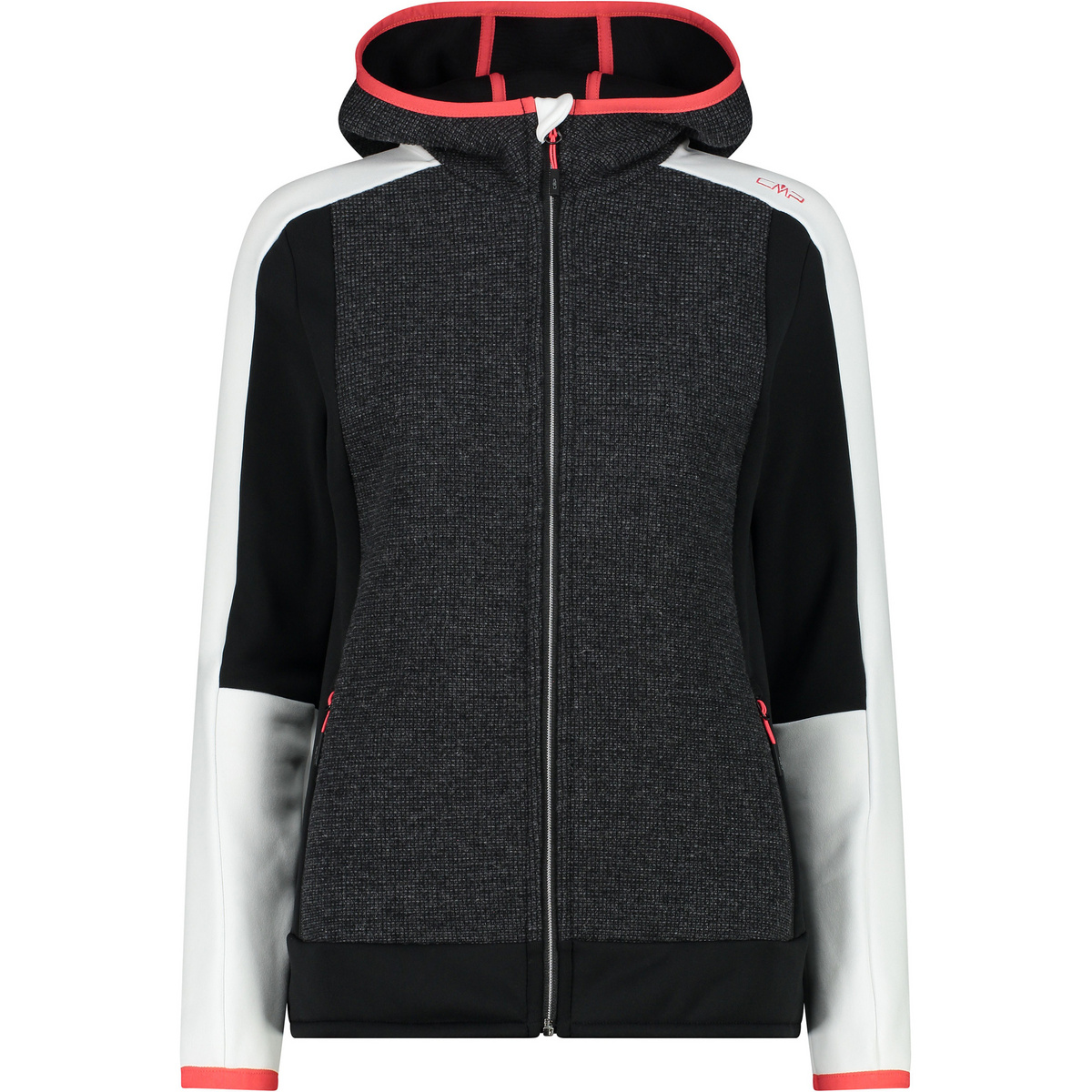 CMP Donna Giacca Hoodie (Taglia XXS, Bianco)