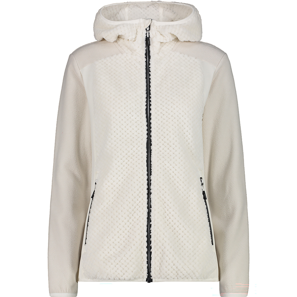 CMP Femme Veste Hoodie (taille XXL, Blanc)