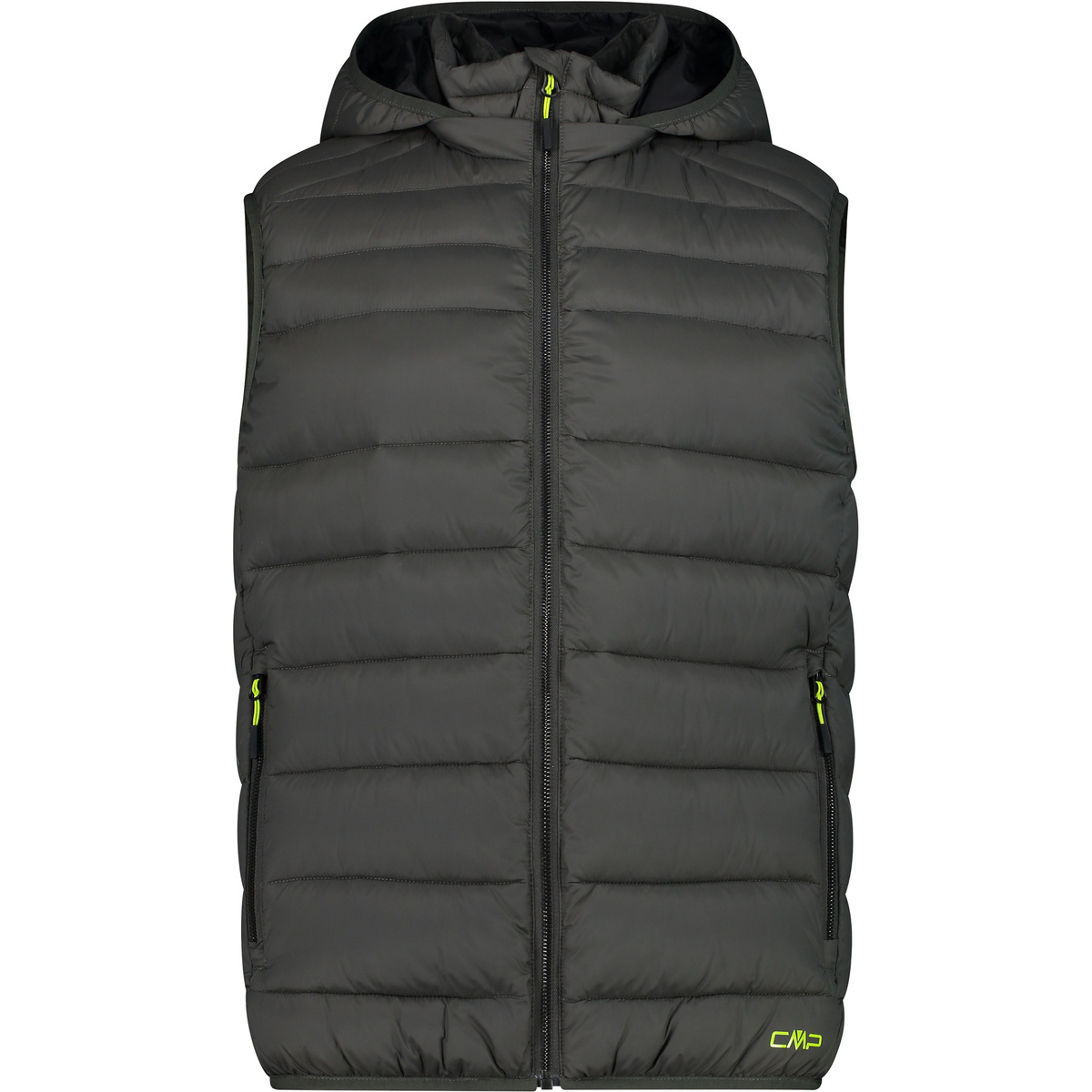 CMP Uomo Gilet Snaps Hoodie (Taglia 3XL, Grigio)