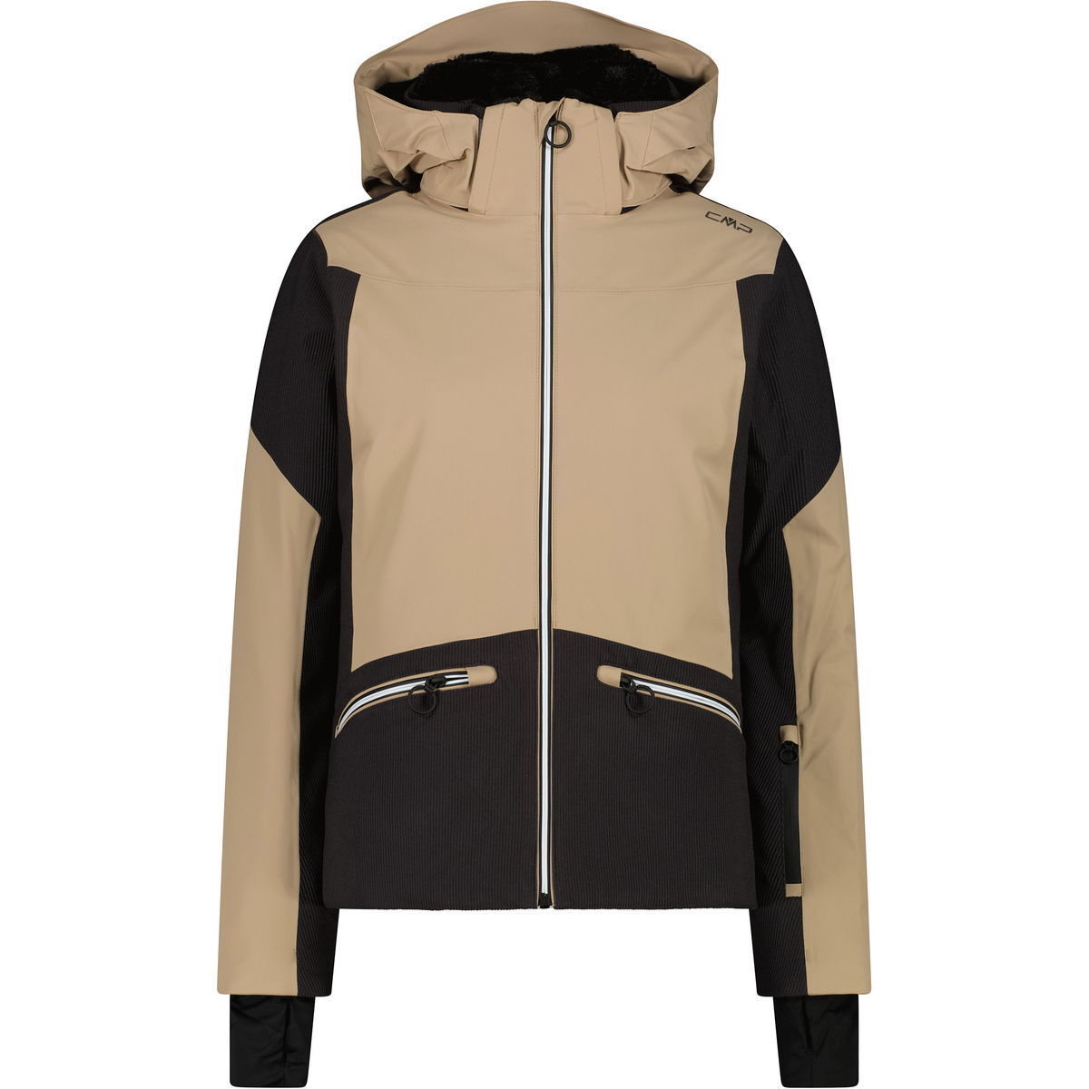 CMP Damen Zip Hoodie Jacke (Größe M, beige)