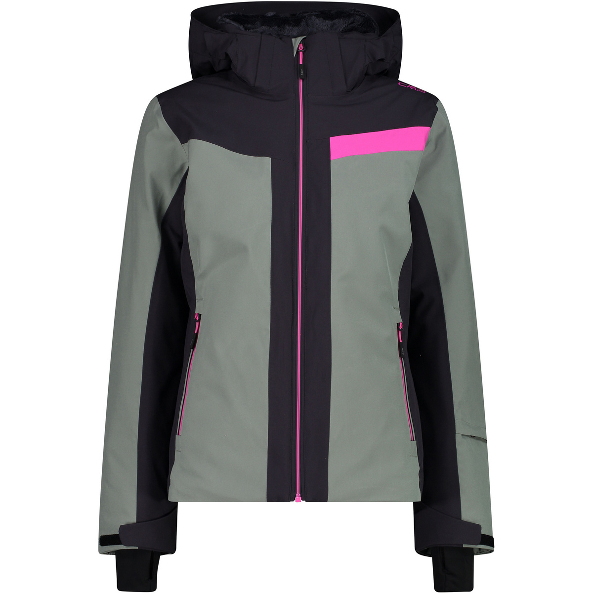 CMP Damen Zip Hoodie Jacke (Größe XXS, gruen)