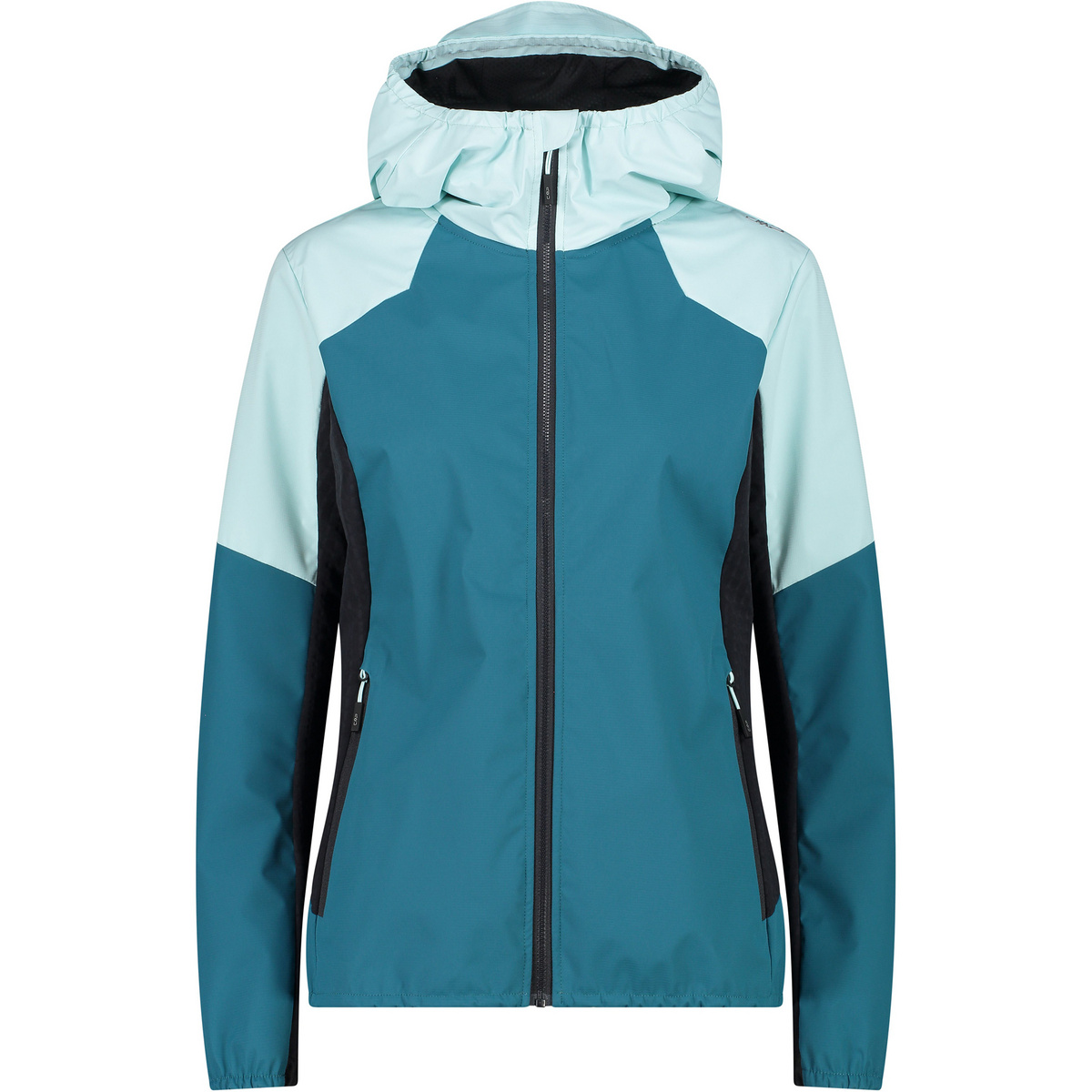 CMP Donna Giacca Hybrid Hoodie (Taglia XXS, Turchese)