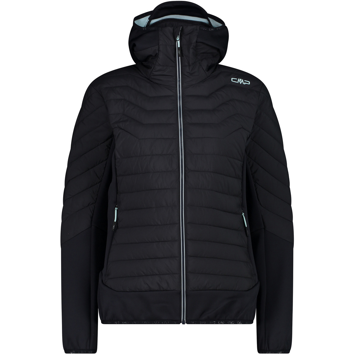 CMP Damen Hybrid Hoodie Jacke (Größe XXS, grau)