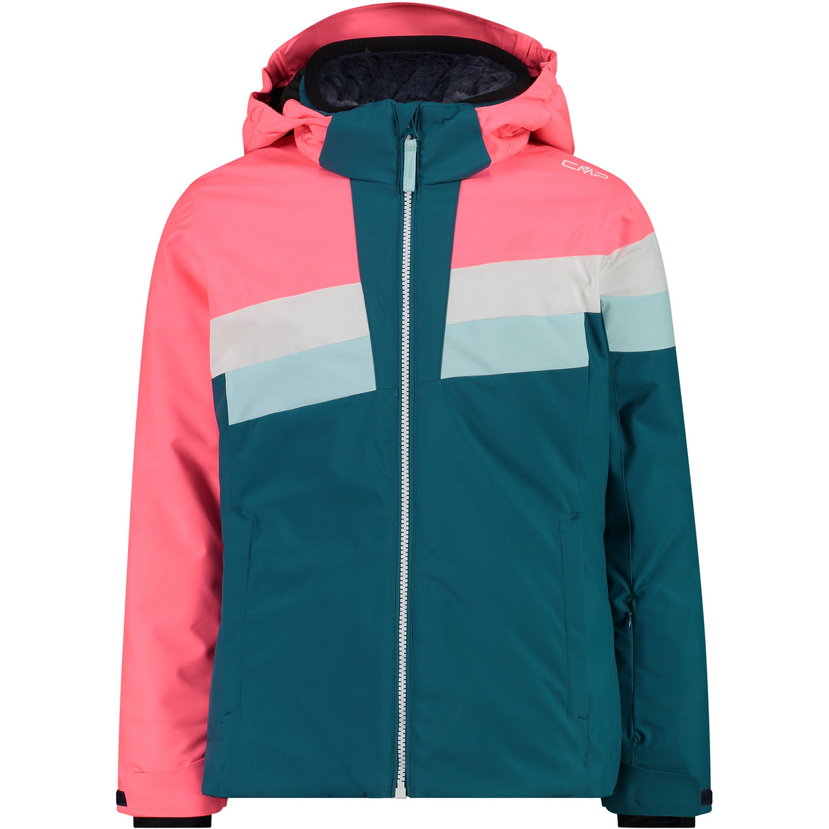 CMP Bambino Giacca Snaps Hoodie (Taglia 164, Turchese)