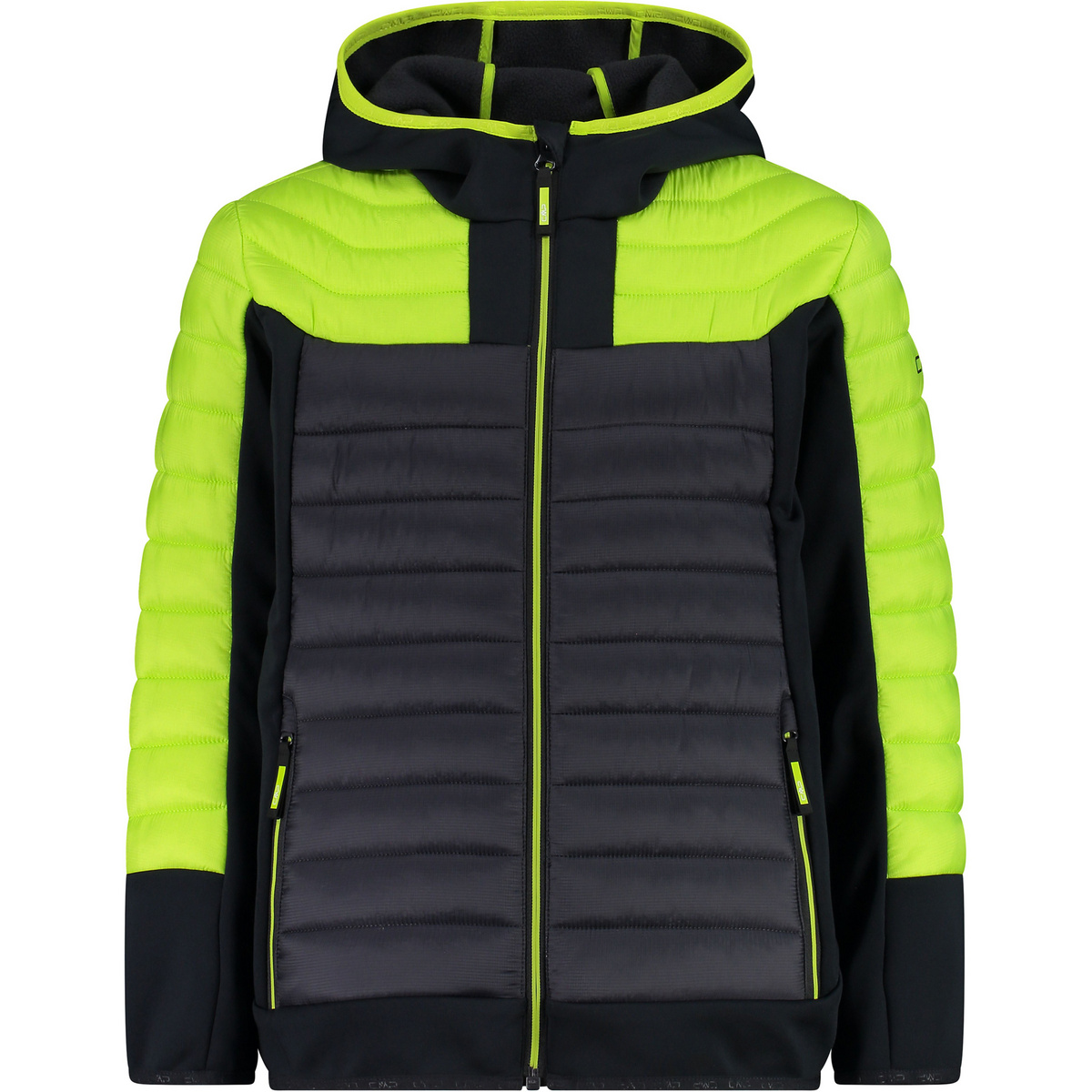 CMP Kinder Hybrid Hoodie Jacke (Größe 128, gruen)