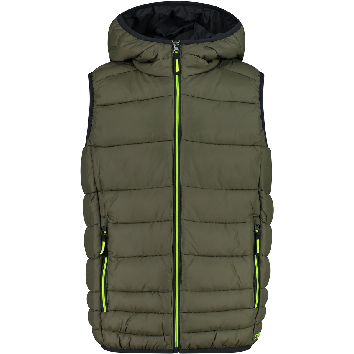 CMP Kinder Hoodie Weste (Größe 140, oliv)
