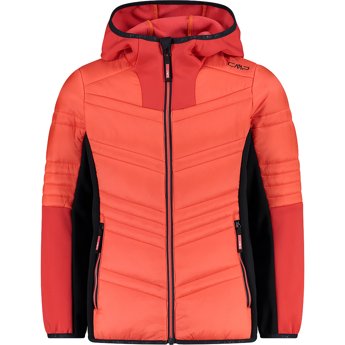CMP Enfants Veste Hybrid Hoodie (taille 128, Orange)