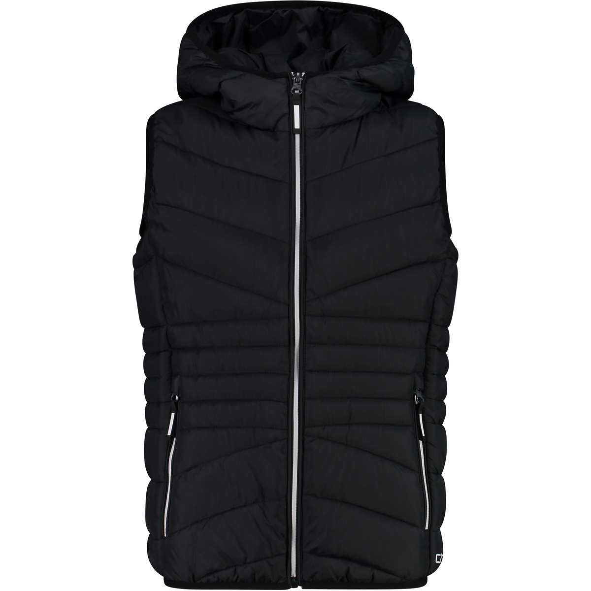CMP Bambino Gilet Hoodie (Taglia 164, Nero)