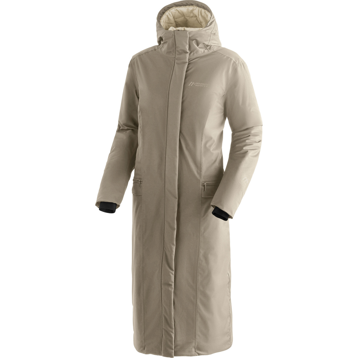 Maier Sports Damen Alberte Mantel (Größe L, beige)
