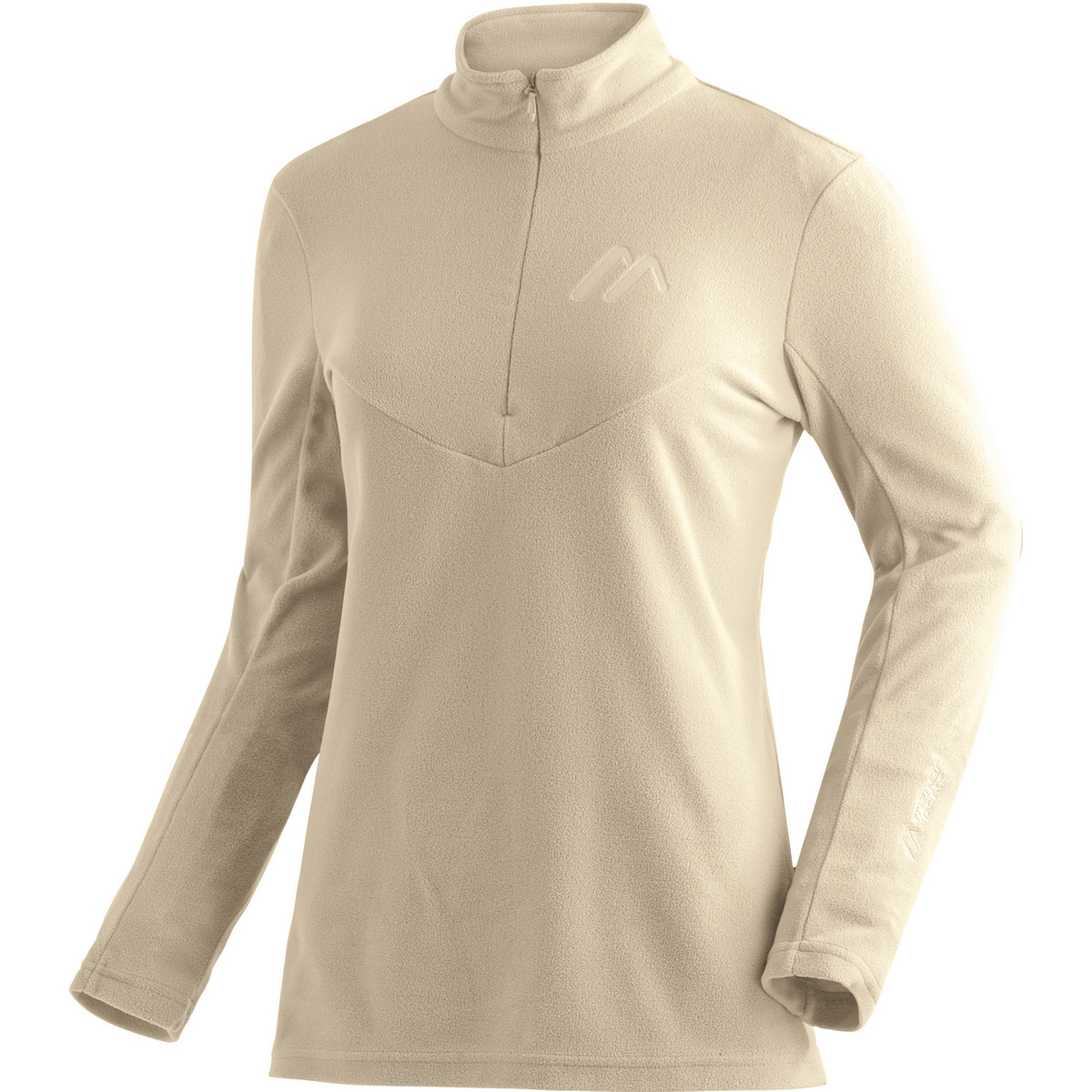 Maier Sports Donna Pullover Denise Half Zip (Taglia 3XL, Beige)