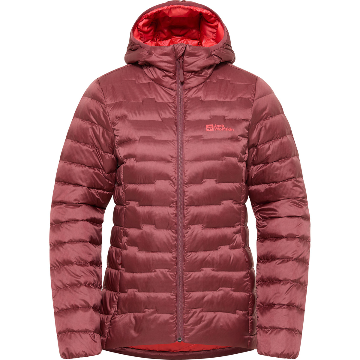 Jack Wolfskin Damen Passamani Down Hoodie Jacke (Größe XL, rot)