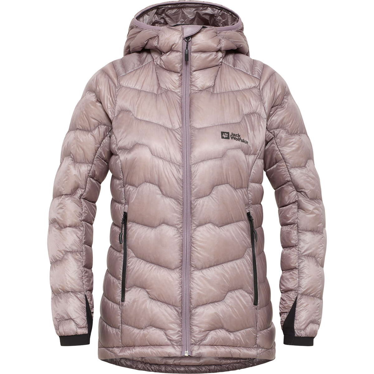 Jack Wolfskin Damen Alpspitze Down Hoodie Jacke (Größe L, lila)