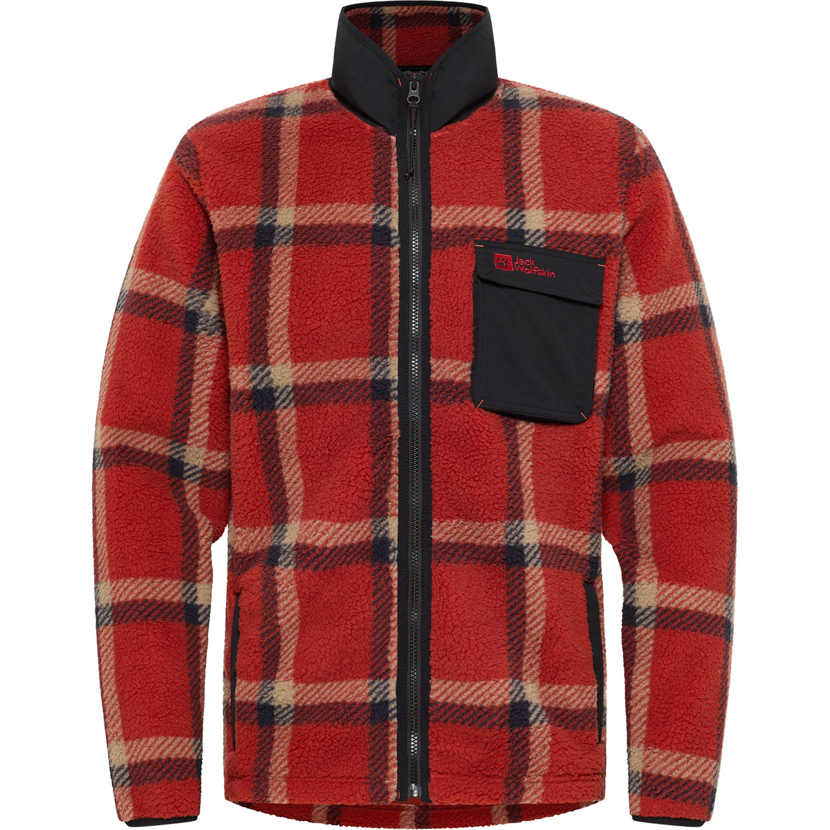 Jack Wolfskin Herren Felslicht Check Jacke (Größe M, rot)
