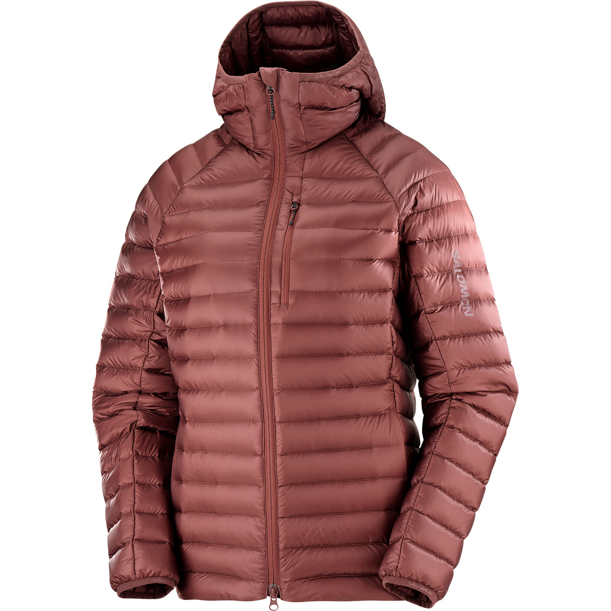 Salomon Damen Elixir Micro Down Hooded Jacke (Größe S, braun)